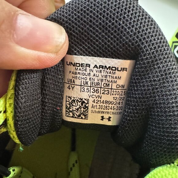 Under Armour Youth Highlight MC Lacrosse Cleats Size 4Y Neon Yellow/Black Checke - Picture 7 of 7